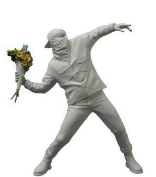 2019 Banksy Brandalism Flower Bomber White Ver.  Medicom Toy Figure Rare