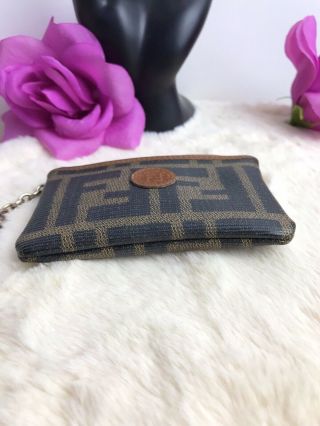 Authentic Vintage FENDI Rare Collectors Piece Zucca Key Cles Pouch 4