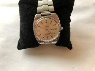 Vintage 1970’s Omega Seamaster Automatic Day Date Stainless Steel Swiss Watch