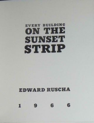 Every Building on the Sunset Strip by Edward Ruscha 1966 with Slipcase Rare 5