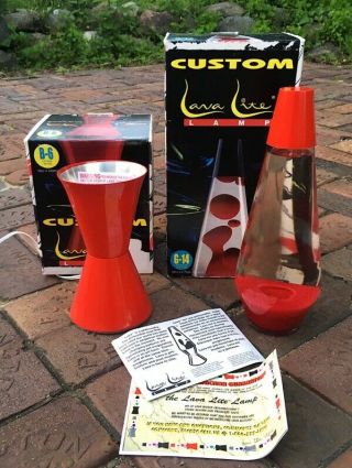 Mib / Vintage Custom Red 32oz Lava Lite Lamp - 90 