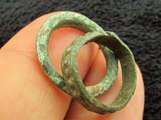 Ancient Roman Bronze Wedding Finger Rings Metal Detector Found C.  100 Ad (, 962)