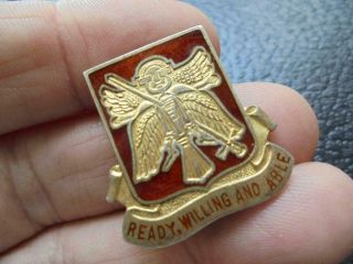 Sterling Wwii 603rd Anti - Aircraft Artillery Battalion Dui Di Crest Pin