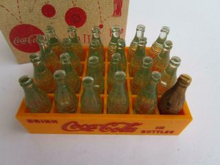 Vintage Coca Cola Miniature Bottle Case Bottle Hop Game Box