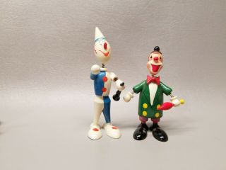 Vintage Spain Goula Nodder Bobblehead Clown Pair