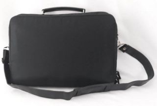 Vintage Prada Black Nylon Leather Briefcase Laptop Messenger Shoulder Travel Bag 2