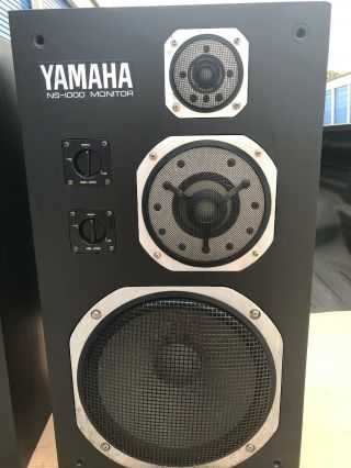 Vintage Yamaha NS - 1000M Studio Monitors weight 69 lb each 7