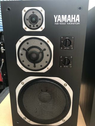 Vintage Yamaha NS - 1000M Studio Monitors weight 69 lb each 8