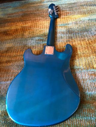 Vintage 1964 Teisco Del Rey ET - 220 in Rare Blue with Case / 5