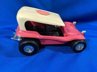Gay Toys Co.  VTG Pink Dune Buggy Plastic Car Flower Power Hotrod Hippie 60s 3