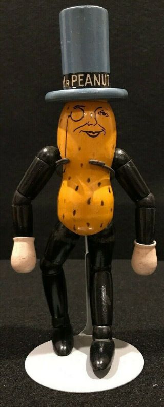 Vintage Painted Planters Wooden Mr.  Peanut Articulated Figure Toy 1930s