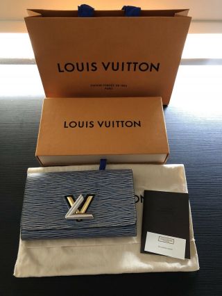 Louis Vuitton Epi Denim Twist Chain Wallet Sling Bag Purse Like Rare ⭐️