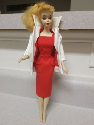 Vintage Mattel 1960 Ponytail Barbie Doll 850 3 Brown Eyeshadow
