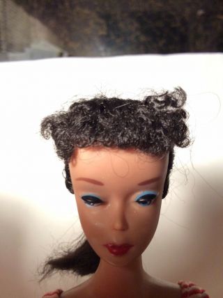 VINTAGE BARBIE STUNNING 4 BRUNETTE PONYTAIL IN CRUISE STRIPES DRESS,  918 4