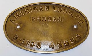 Rare Railroad Build Oval Plate American Locomotive