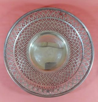 Antique Tiffany & Co Sterling Silver Reticulated Round Tray 10 1/2 "