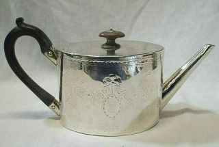 OLD Antique GEORGE III STERLING SILVER TEAPOT & TRIVET STAND Digby Scott HOLLAND 2