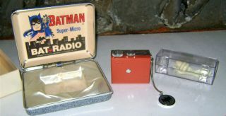 VTG 1966 Rare BATMAN Micro RADIO All Paperwork & Card 8