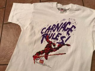 Carnage Marvel 1993 Vtg Venom Spider - Man Shirt Large Xmen Ironman Hulk