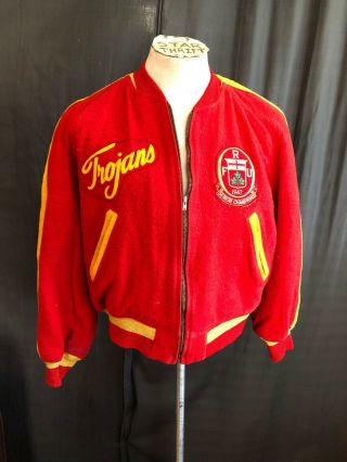 Vintage 1947 Royal Ascot Ottawa Trojans Champions Varsity Jacket Size 42 Pre - Cfl