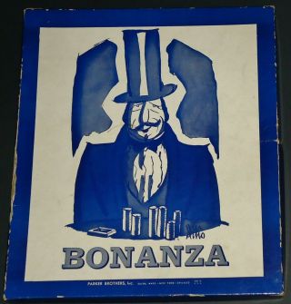 Bonanza Card Game By Parker Bros.  1946 Cloth Mat And Box