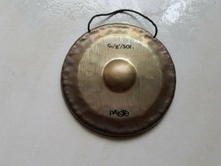 Paiste Gong Vintage Rare Tuned G5 Hand Hammered 6 Inch Gong Zildjian Cymbals
