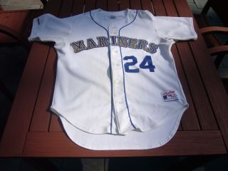 Rawlings Ken Griffey Jr Seattle Mariners Rookie Baseball Authentic Jersey 46 Vtg