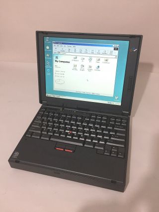 Vintage IBM ThinkPad 380D 2GB 48MB Pentium MMX 150MHz Windows 98 CD - ROM Floppy 2
