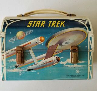 Vintage 1968 Star Trek Metal Dome Top Lunchbox Aladdin Industries Usa