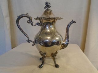 Antique Victorian Silver On Copper Tea Or Coffee Pot Larger