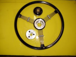 Banjo Style Vintage Steering Wheel,  15 - 1/2 " Diameter Vw Beetle 1960 - 1974 Black