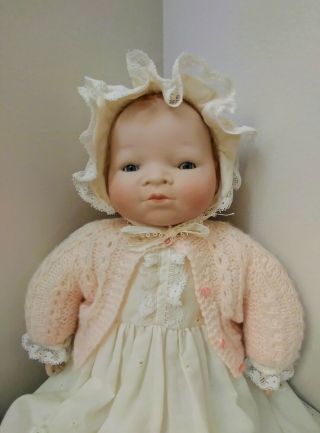 Vtg Grace S.  Putnam Bye Lo Baby Doll Bisque Head 18  Cloth Body 1920 ' s Germany 2