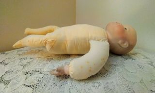 Vtg Grace S.  Putnam Bye Lo Baby Doll Bisque Head 18  Cloth Body 1920 ' s Germany 7