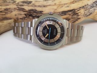 Vintage Omega Dynamic Black & Silver Dial Date Automatic Man 