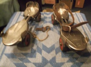 Antique Winchester Roller Skates,  Clamp On With Key/ball Bearing Wheels,