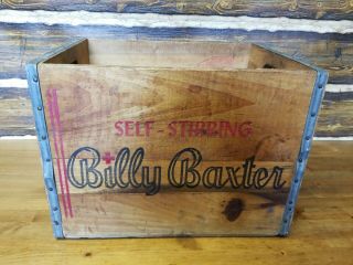 Vintage Antique Billy Baxter Wooden Crate " The Red Raven Corp.  Oakmont,  Pa " Aafa