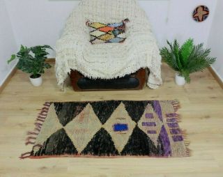 Vintage,  Authentic Woolen Azilal Rug Berber/ Moroccan Rug/teppich 4 