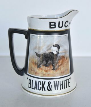 Vintage Rare Buchanan ' s Black & White Scotch Whisky Hunting Dog Jug 2