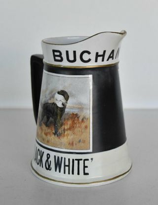 Vintage Rare Buchanan ' s Black & White Scotch Whisky Hunting Dog Jug 5