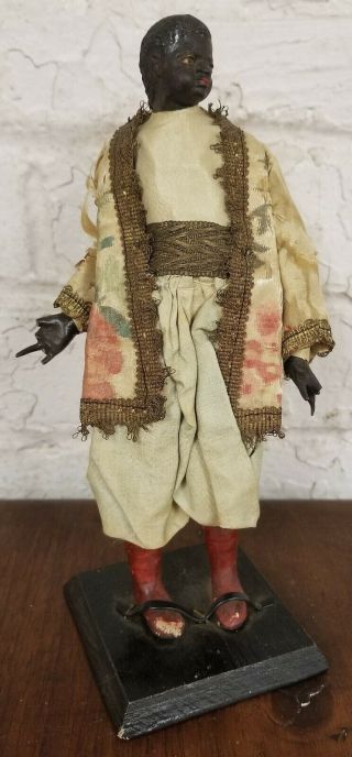 Late 18th/early 19th C.  Italian Neapolitan Blackamoor Creche Doll Figure