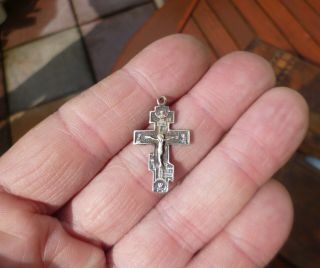 Fantastic Post Medieval Silver Crucifix With Skull And Crossbones - British Detect