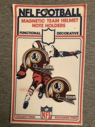 Vintage Nfl Nfc East Washington Redskins Football Helmet Magnets Moc Nos