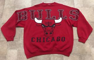 Vintage Very Rare Magic Johnson Originals Chicago Bulls Sweatshirt Mens Size Xl