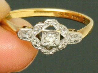 18ct Gold 18k Gold Antique Art Deco Diamond Ring Size N
