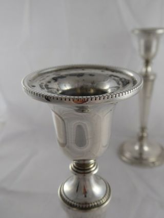 LOVELY PAIR ENGLISH SOLID STERLING SILVER CANDLESTICKS 1994 9 INCHES HIGH 7