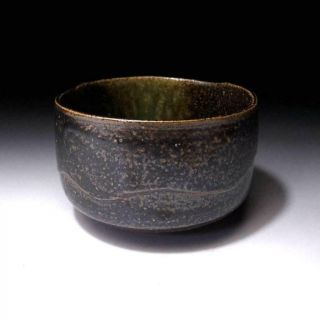 YF2: Vintage Japanese pottery tea bowl of Shigaraki Ware 3