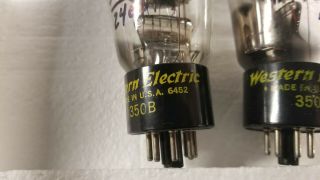 Pair vintage WESTERN ELECTRIC 350B amplifier tube 3