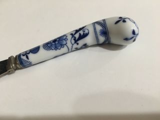 Vintage Meissen Blue Onion Porcelain 3 in1 Cheese Knife Sheffield England 2