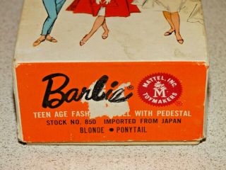 Barbie: VINTAGE Blonde SWIRL PONYTAIL BARBIE Doll w/BOX 8