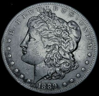 Wow: 1889 CC Morgan Silver Dollar Rare Key Date Carson City VF/XF 3